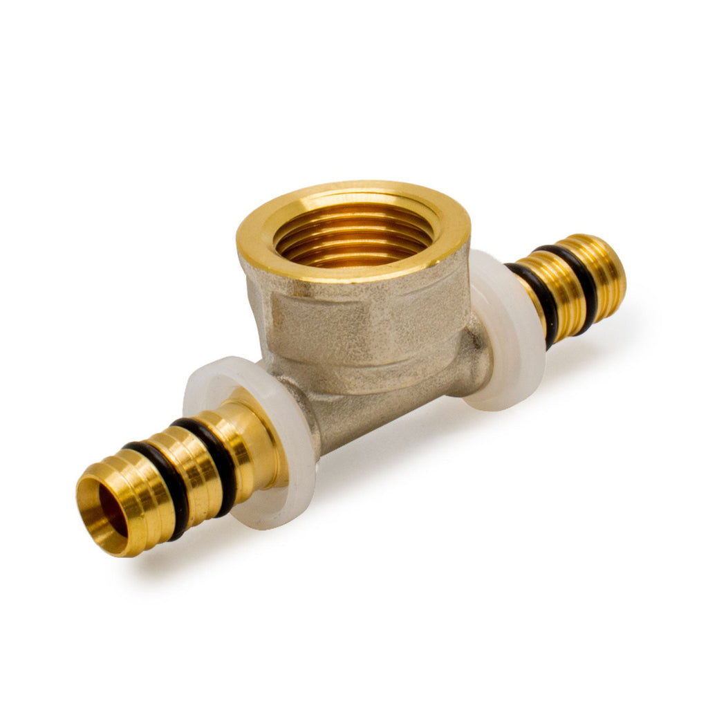20mm x 1/2" x 20mm Press Female Tee