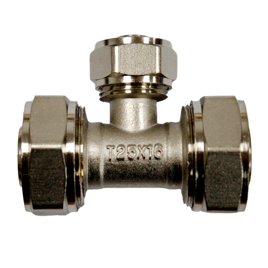 25mm x 16mm x 25mm MLCP Compression Tee with Reducer