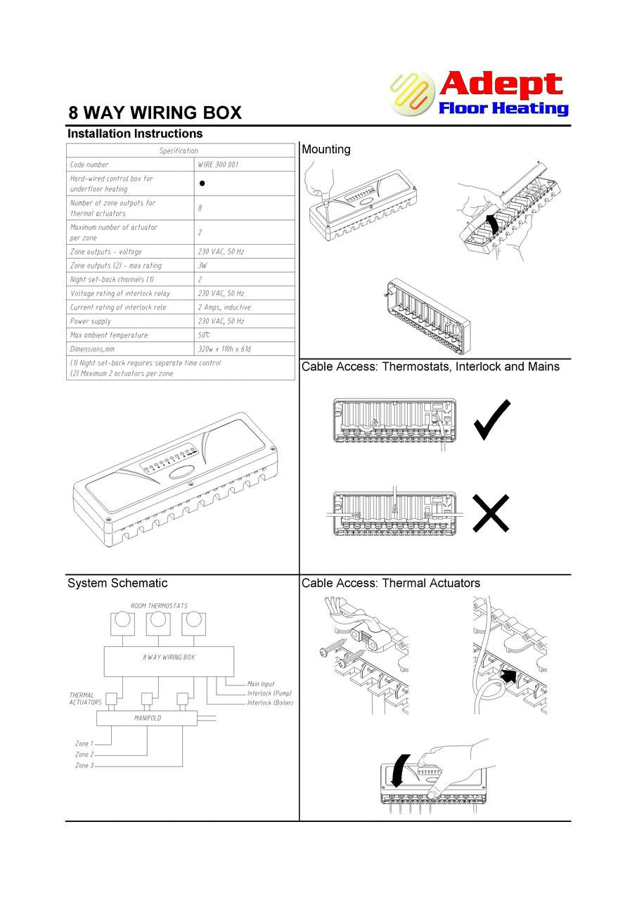 8 Way Wiring Centre