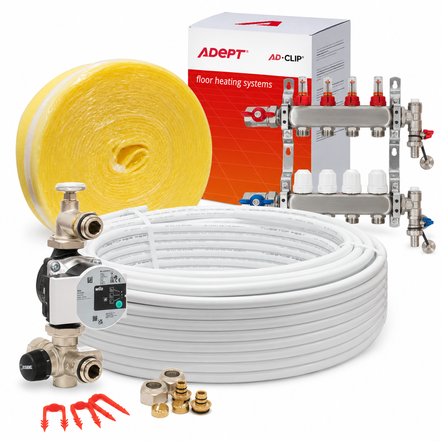 Adept AD-CLIP Clip In Screed Water Underfloor Heating Kits