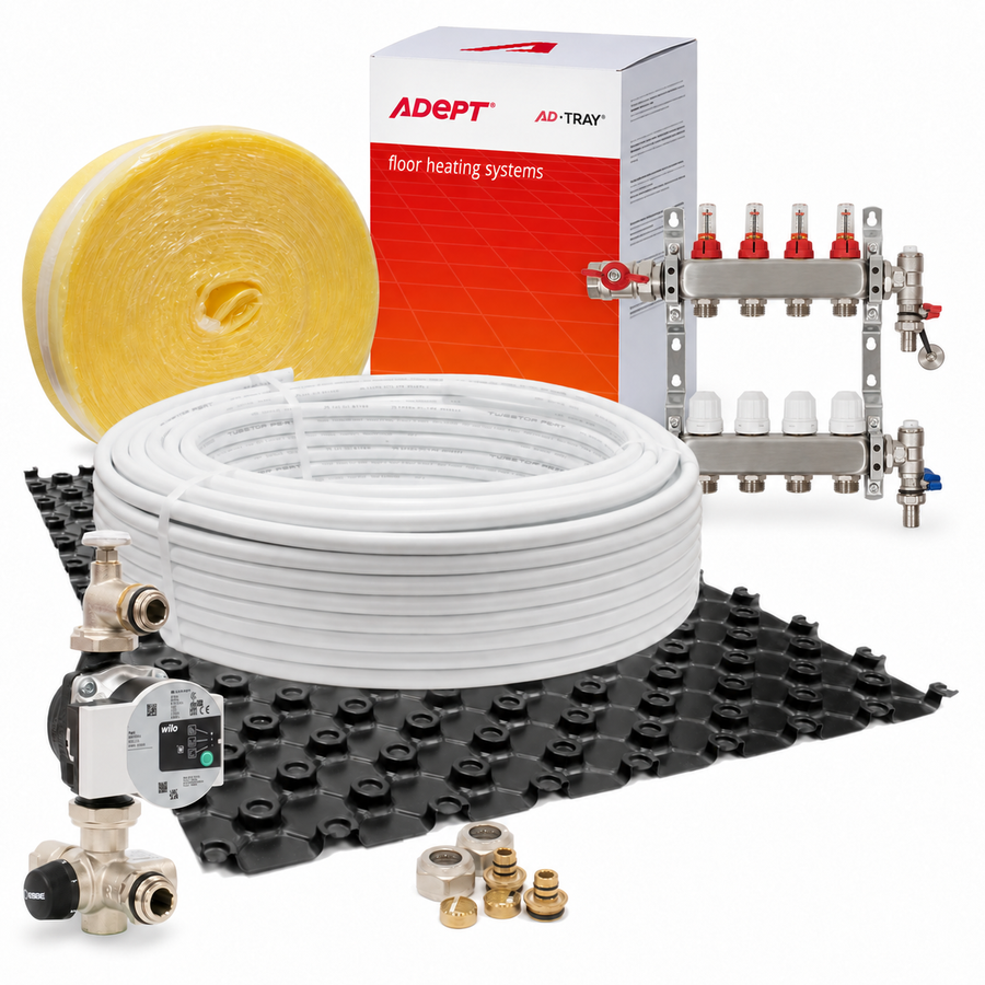 Adept AD-TRAY In Screed Water Underfloor Heating Kits