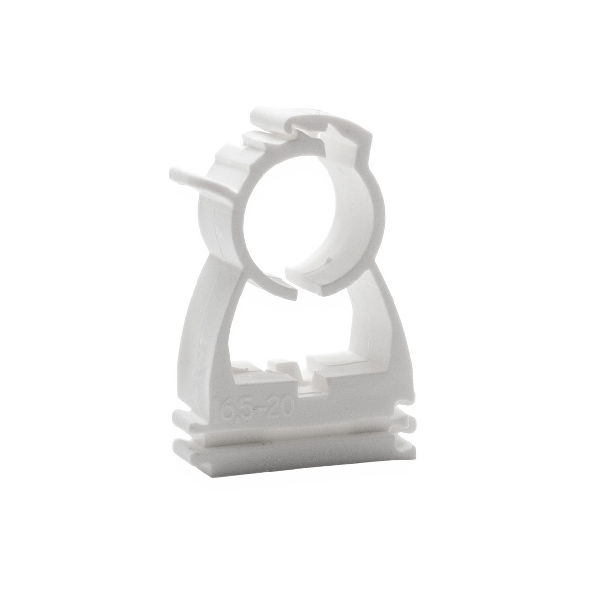 White Hinged Pipe clip for 25mm to 28mm Pipe (50)