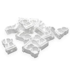 White Hinged Pipe clip for 20mm to 22mm Pipe (50)