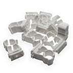 White Hinged Pipe clip for 32mm to 35mm Pipe (50)