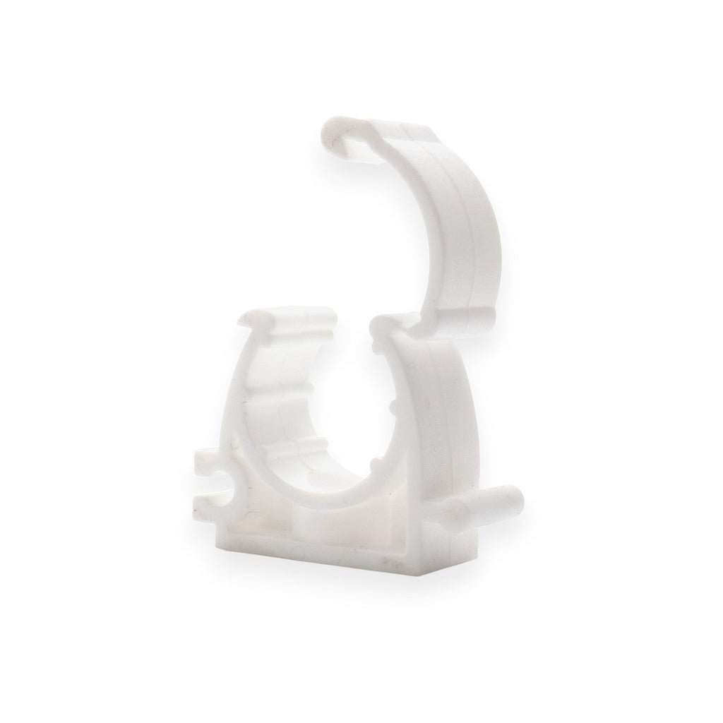 White Hinged Pipe clip for 25mm Pipe (50)