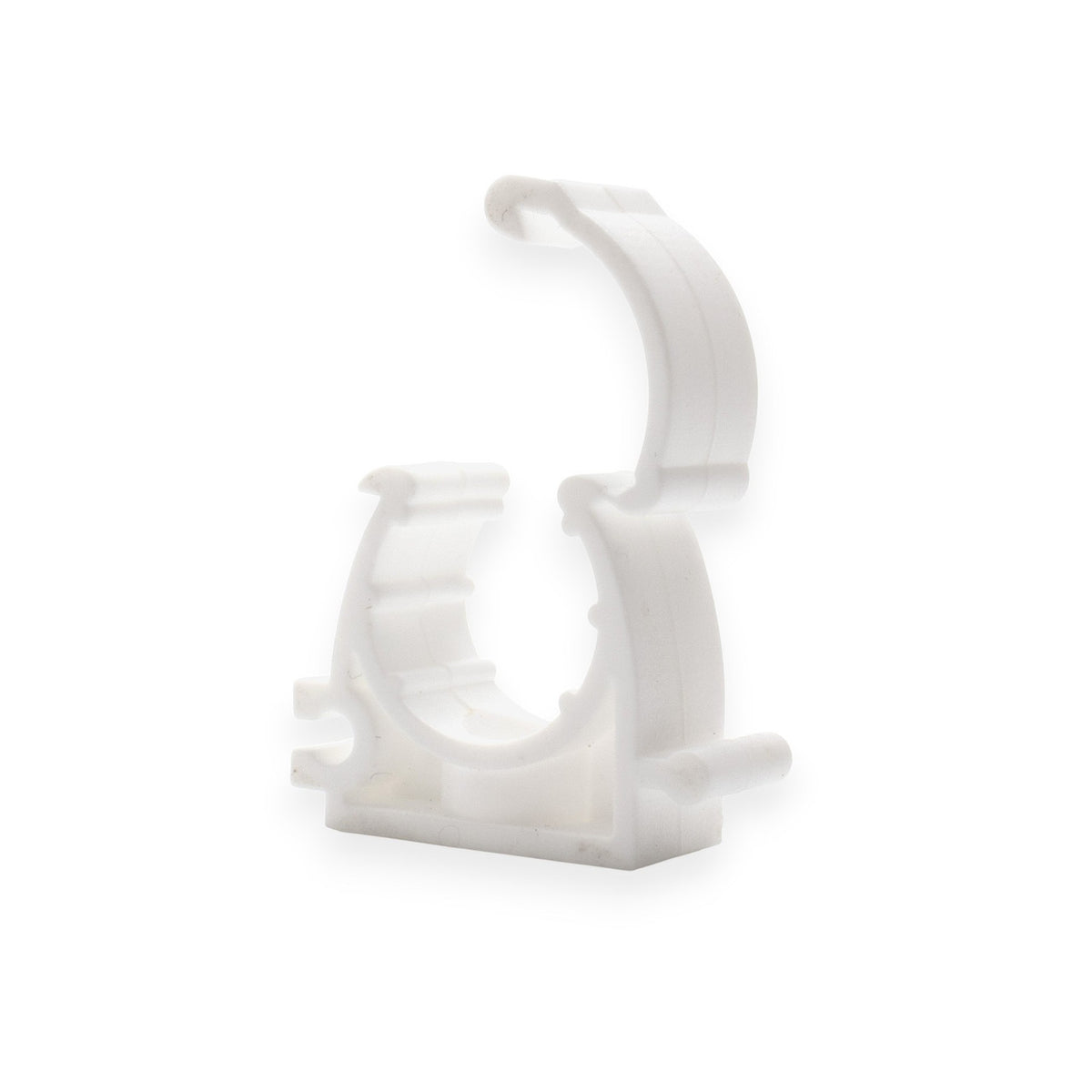White Hinged Pipe clip for 25mm Pipe (50)