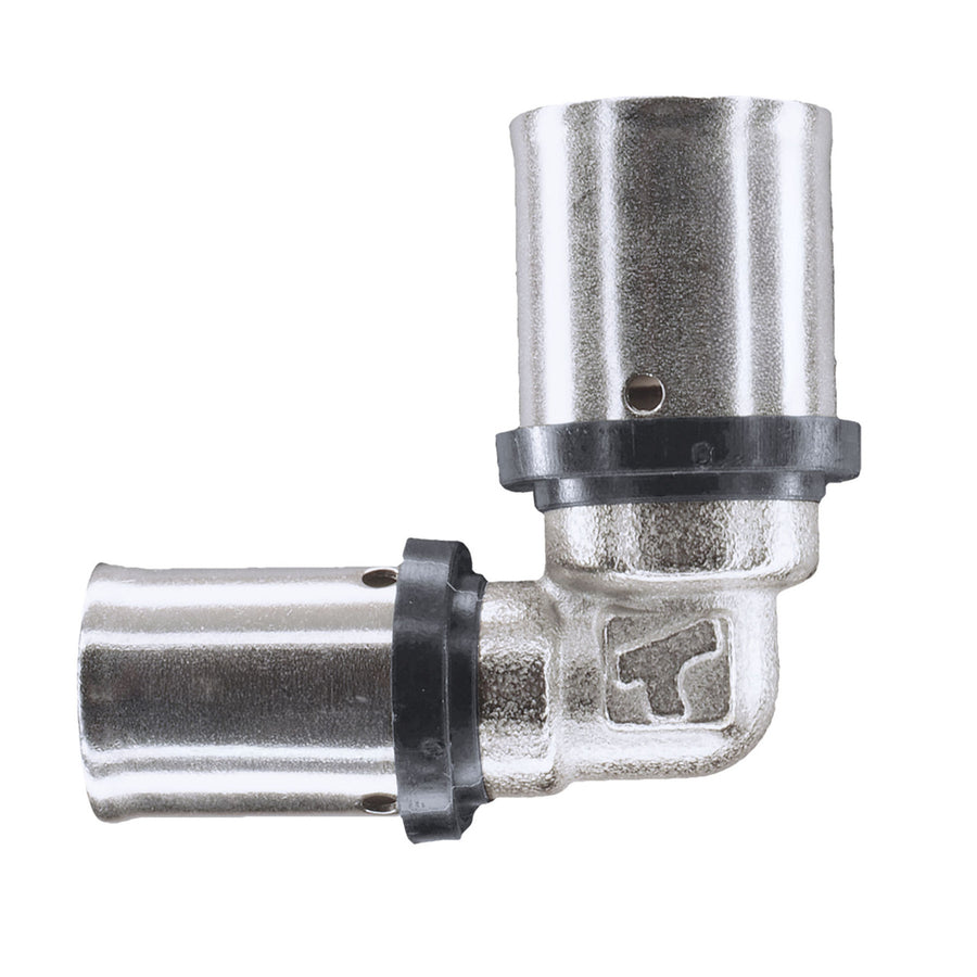 20mm x 32mm MLCP Brass Press Elbow Reducer
