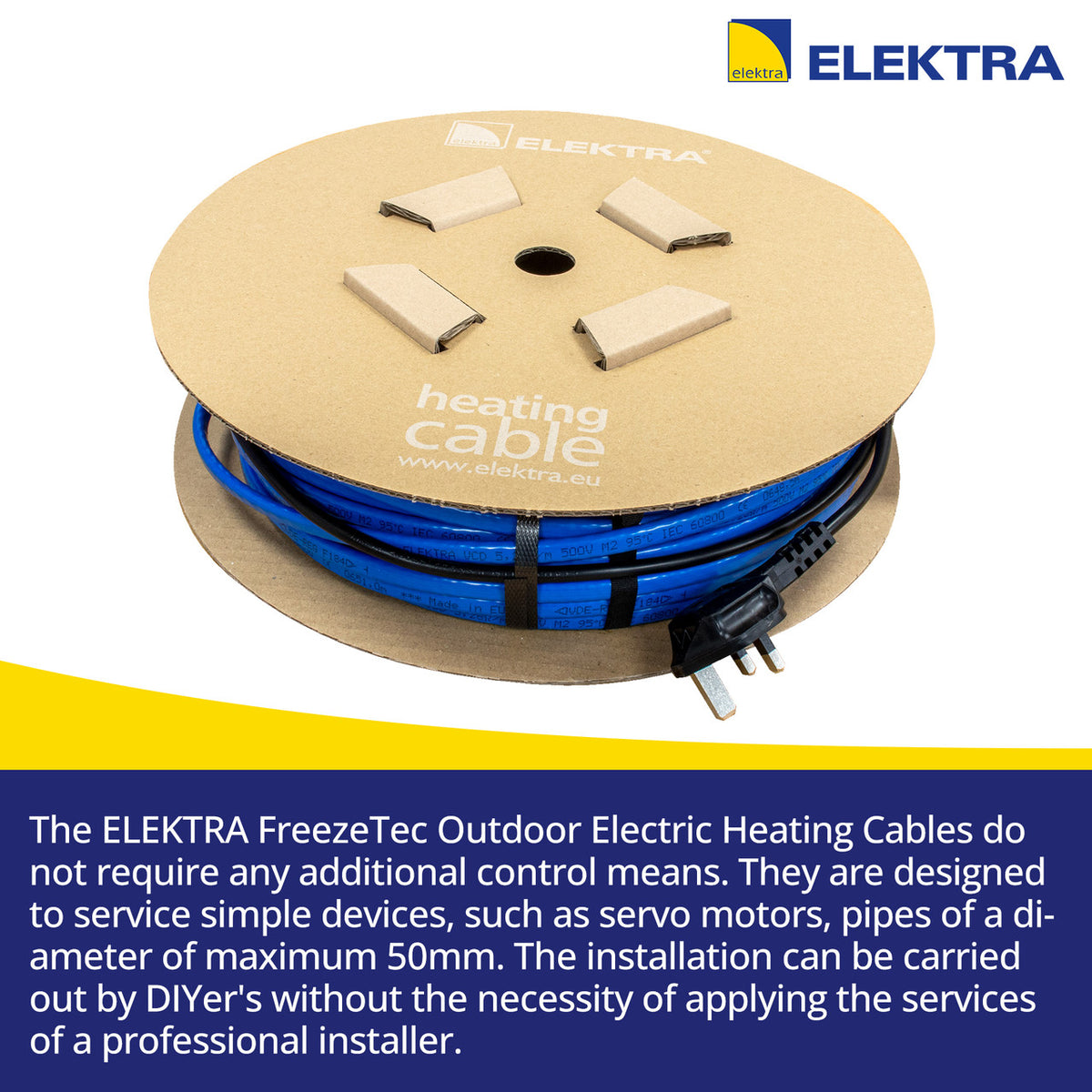 Frost Protection Cable with Thermostat - Heat Trace Freezing / Frozen Pipe