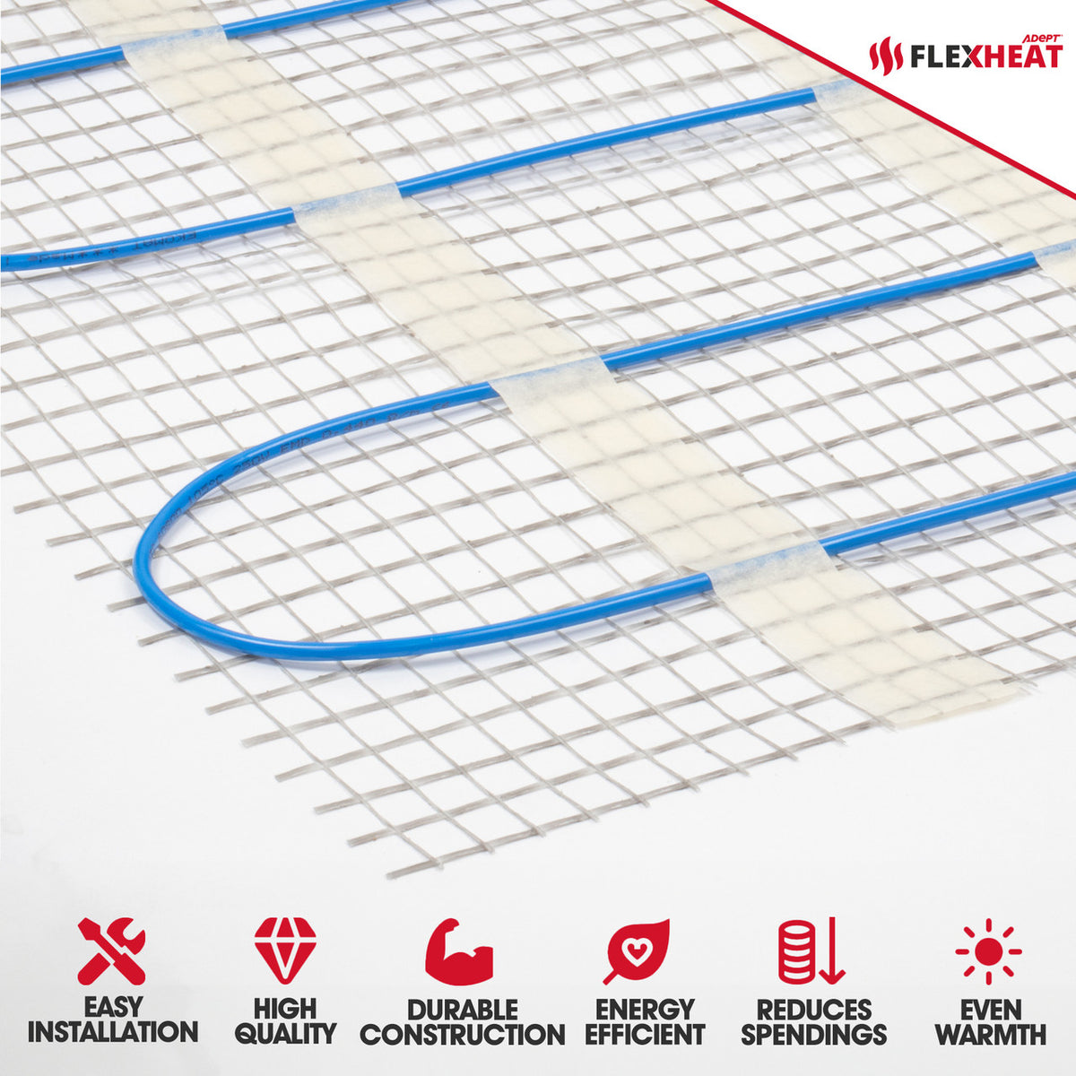 Flexheat 100W/m2 Electric Underfloor Heating Mat