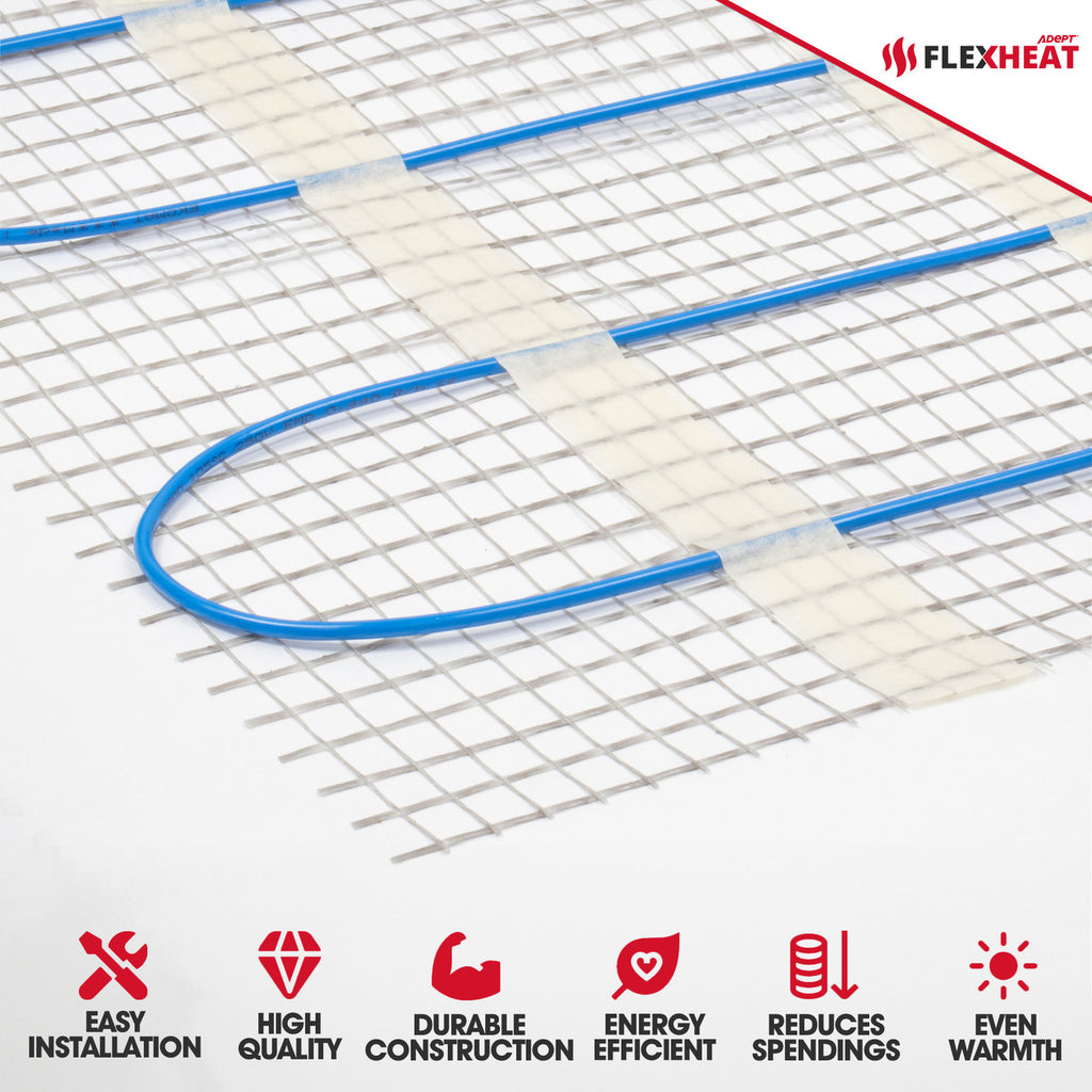 Flexheat Underfloor Heating Sticky Mat Close Up - 200W