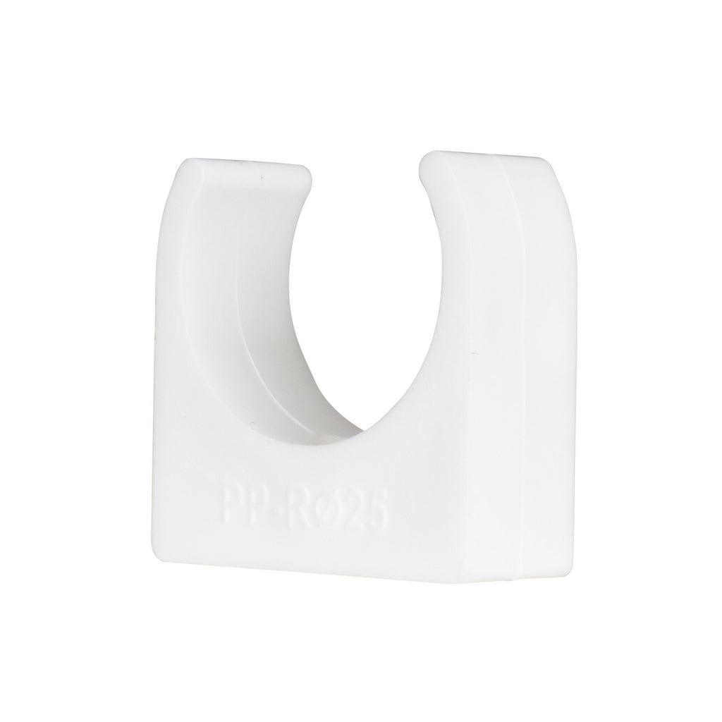 TekTools White Plastic Open Pipe Clips