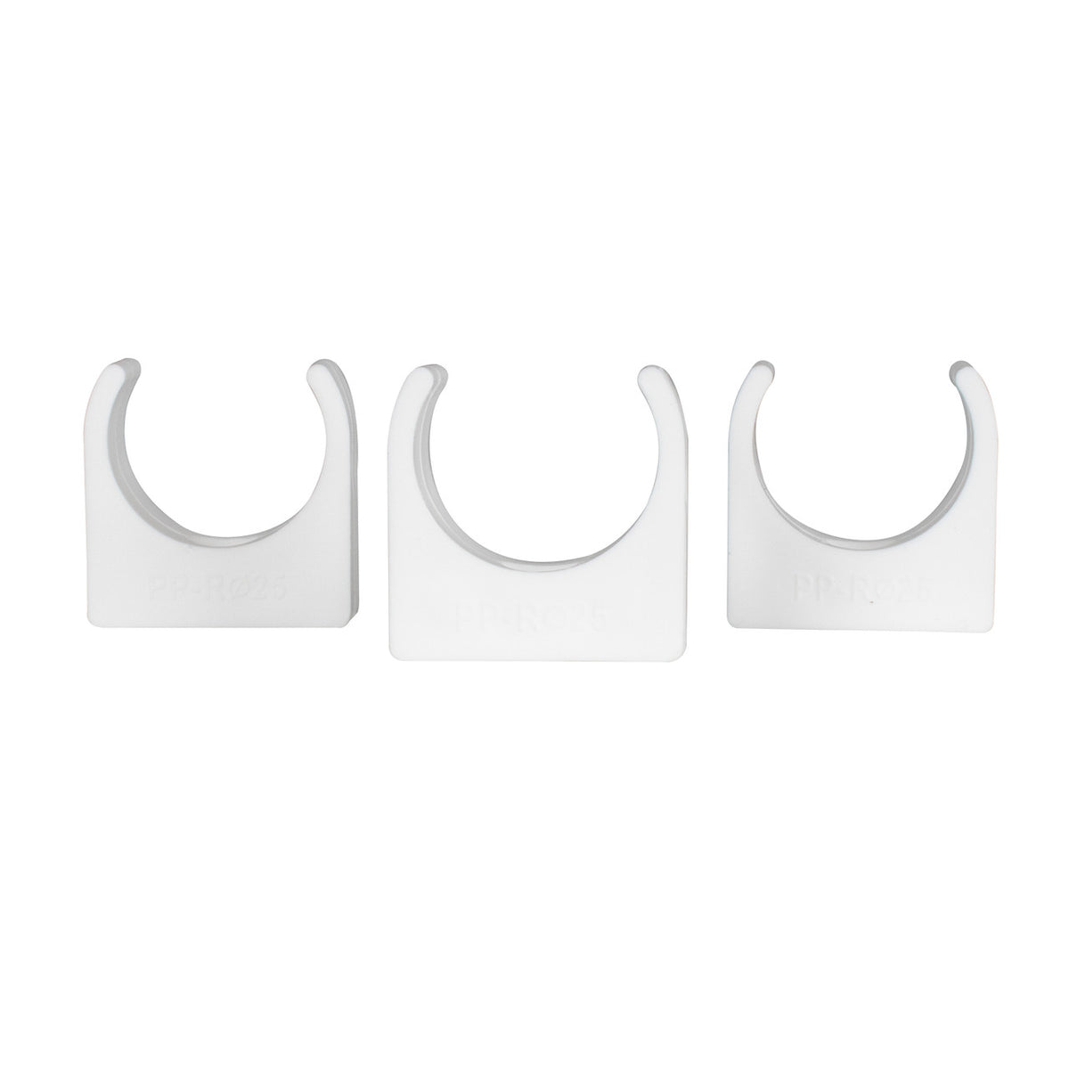 TekTools White Plastic Open Pipe Clips