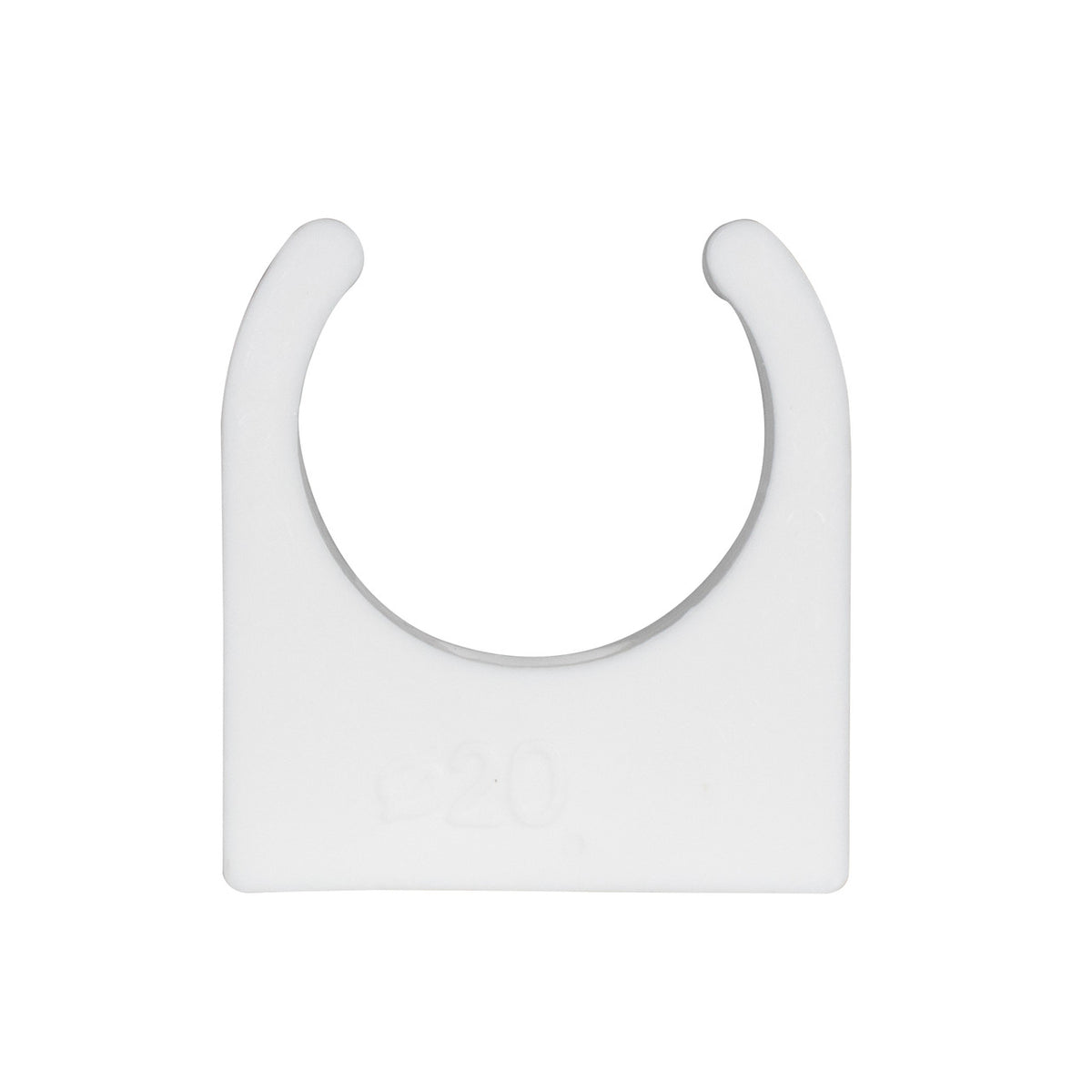 TekTools White Plastic Open Pipe Clips