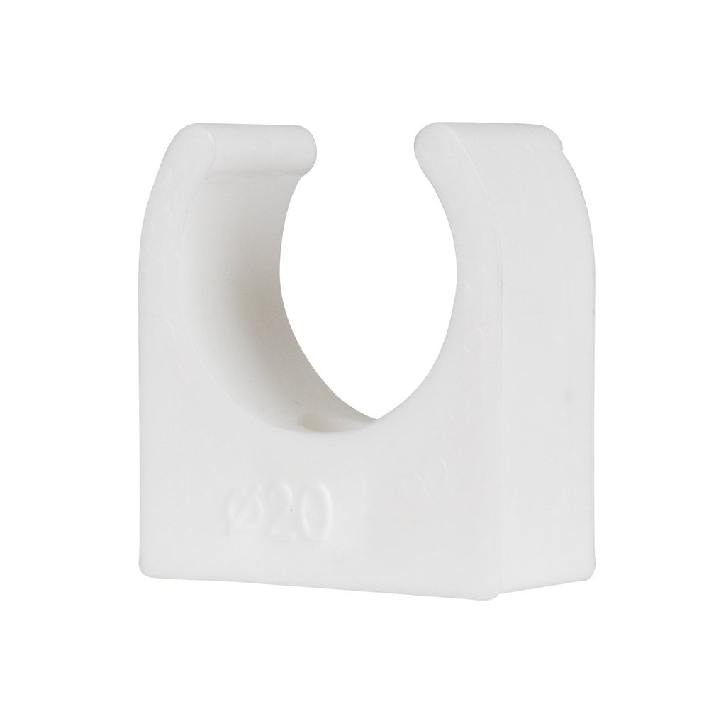 TekTools White Plastic Open Pipe Clips