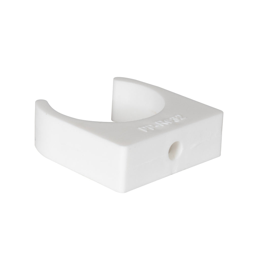 TekTools White Plastic Open Pipe Clips