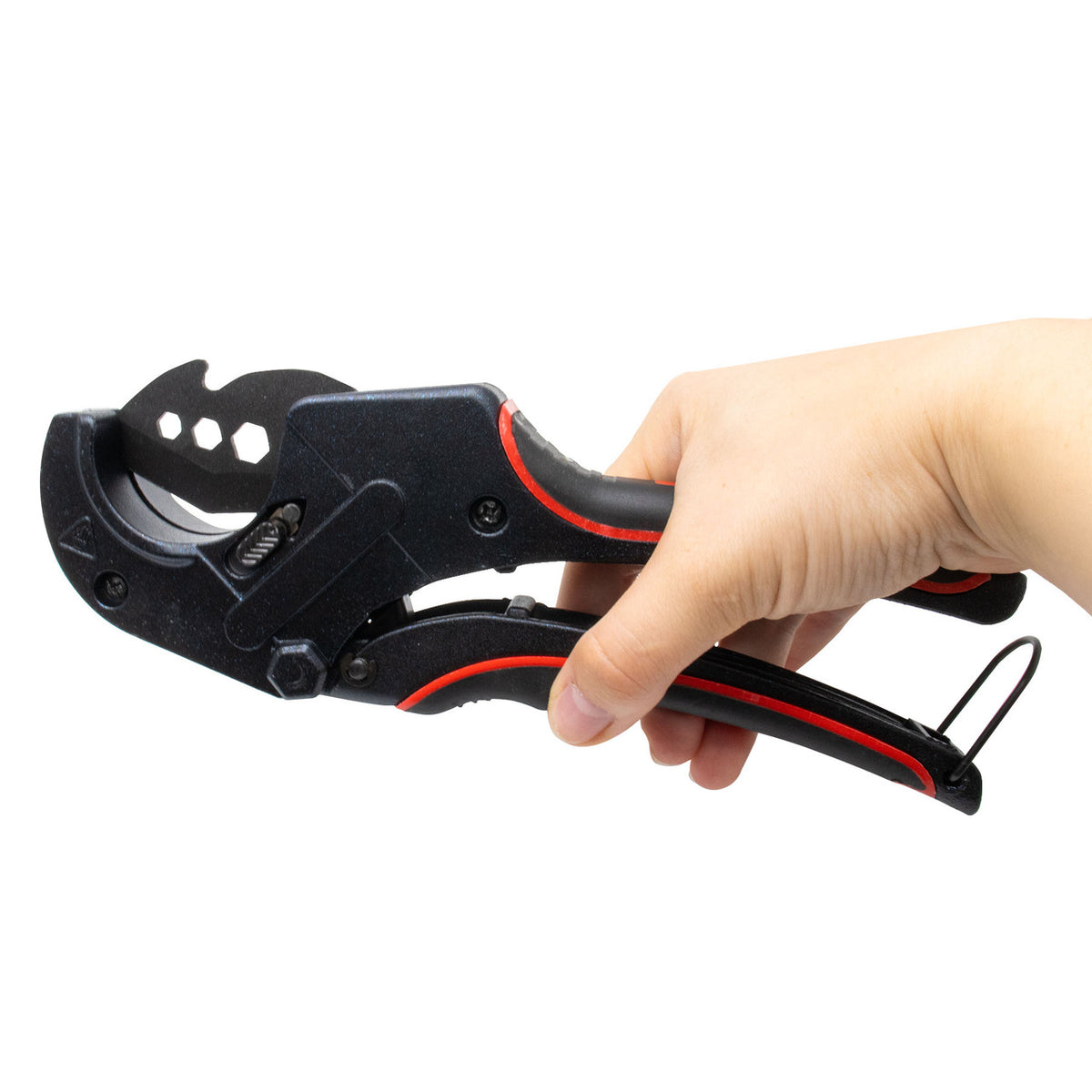 TekTools Pipe Cutting 16–42mm Ratchet Cutter – Includes Replacement Blade