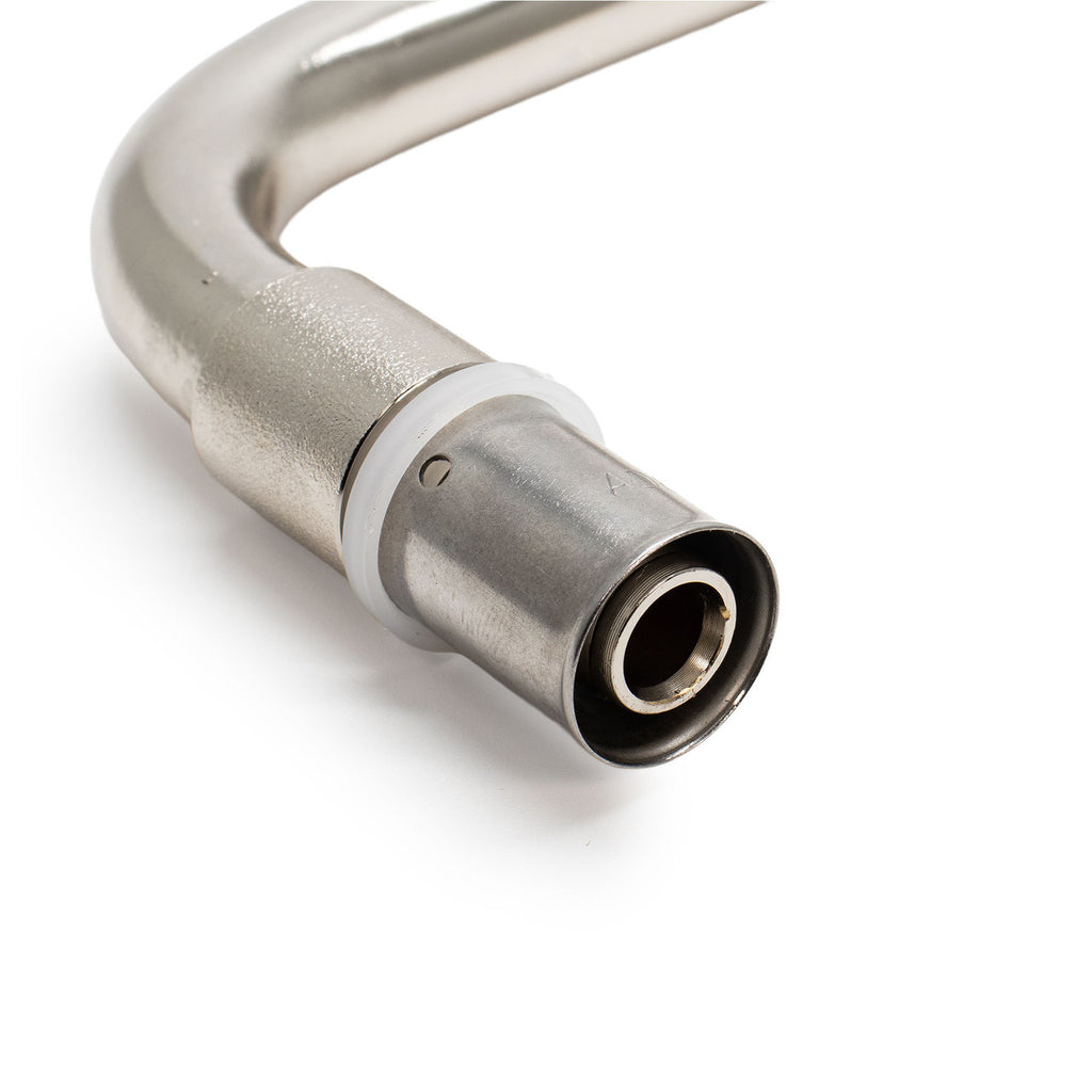 16mm x 15Cu Press Radiator Elbow - Plated