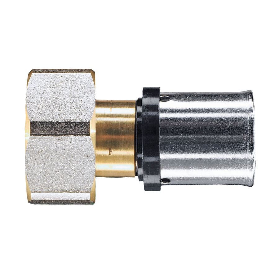 20mm x 1" MLCP Brass Press Female Adaptor with Swivel Nut