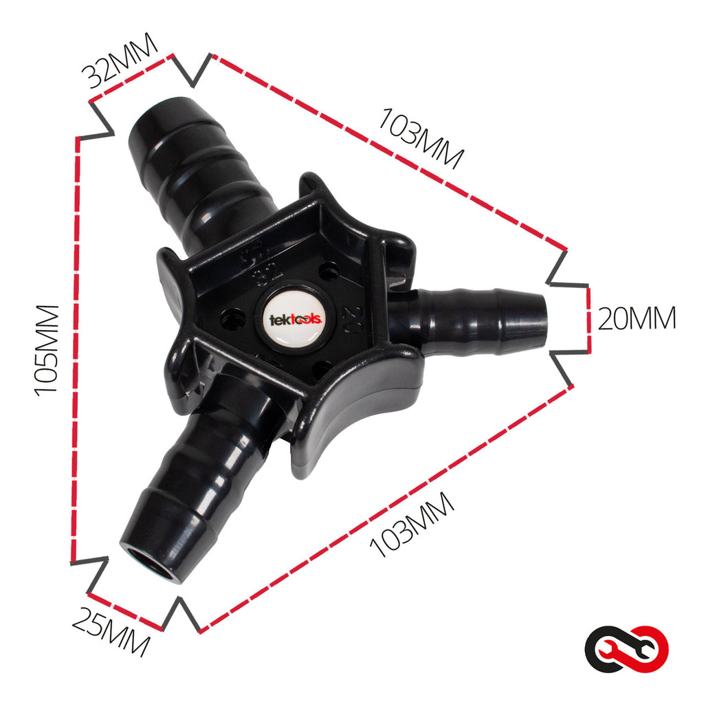 Tektools Underfloor Heating Pipe Reamer / Beveller - 20, 25, 32