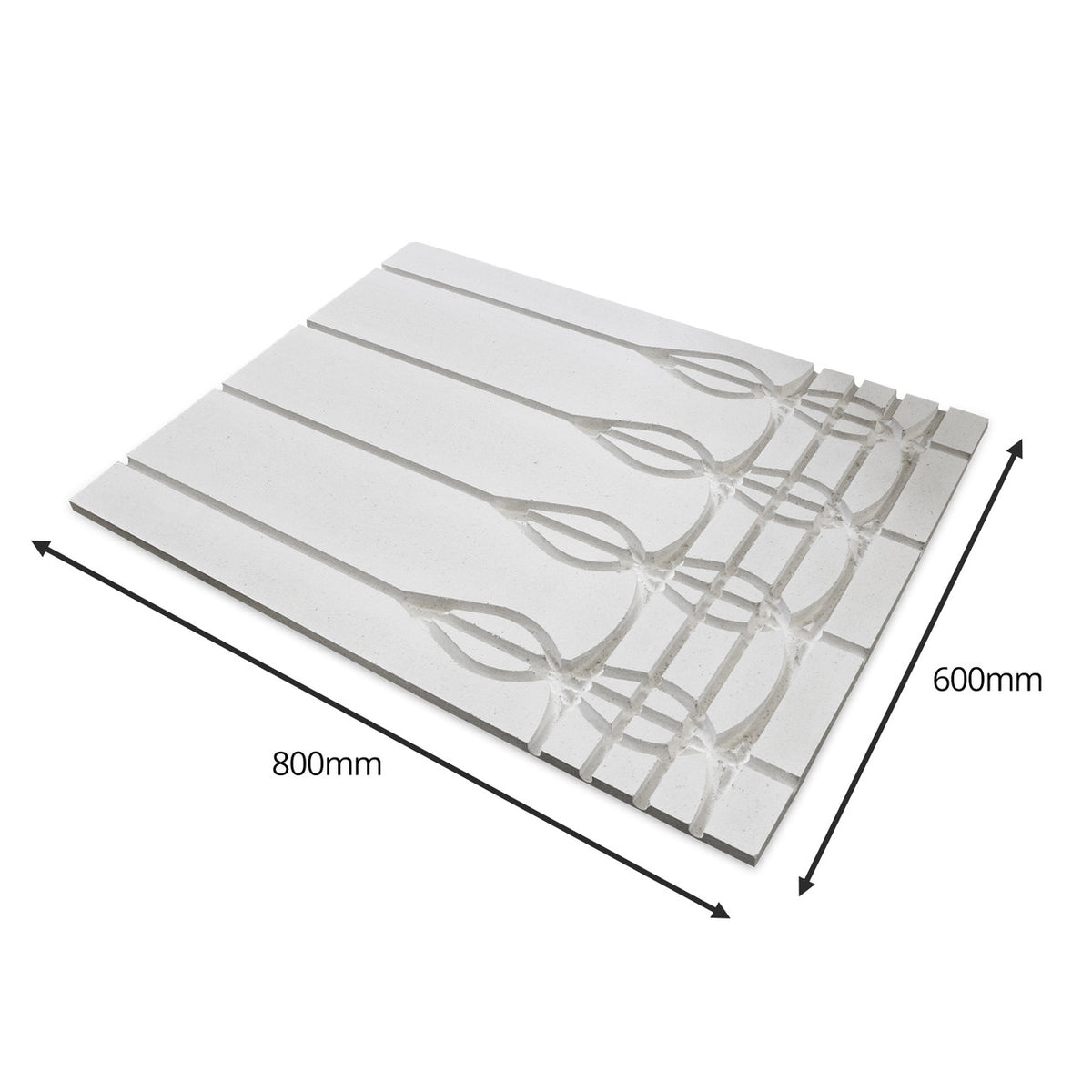 800x600x18 Heavy Compact Grooved Board with 150mm Spacing for 12mm Pipe