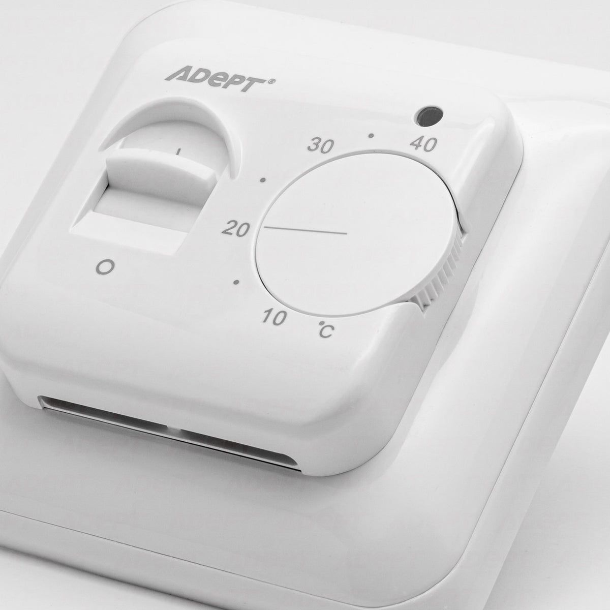 Adept T2500W Manual Control Thermostat for Electric and Water Underfloor Heating