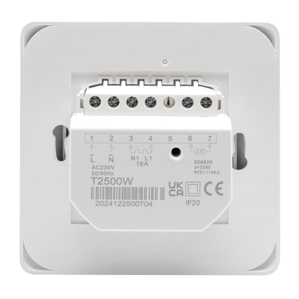 Adept T2500W Manual Control Thermostat for Electric and Water Underfloor Heating