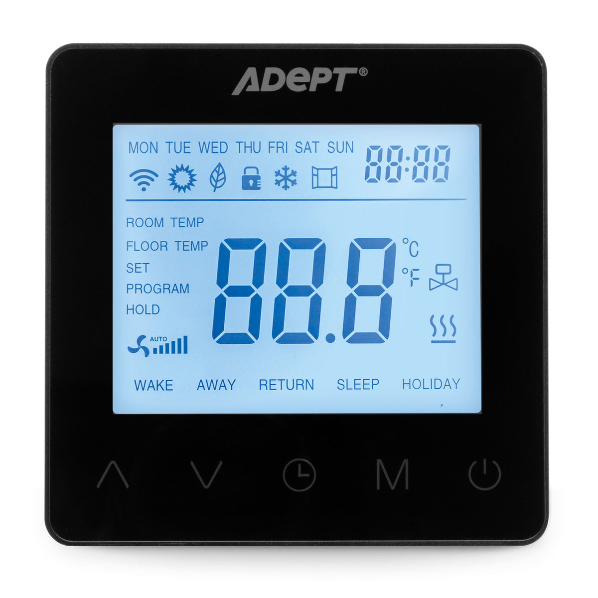 Adept T5100 Programmable Thermostat - Black