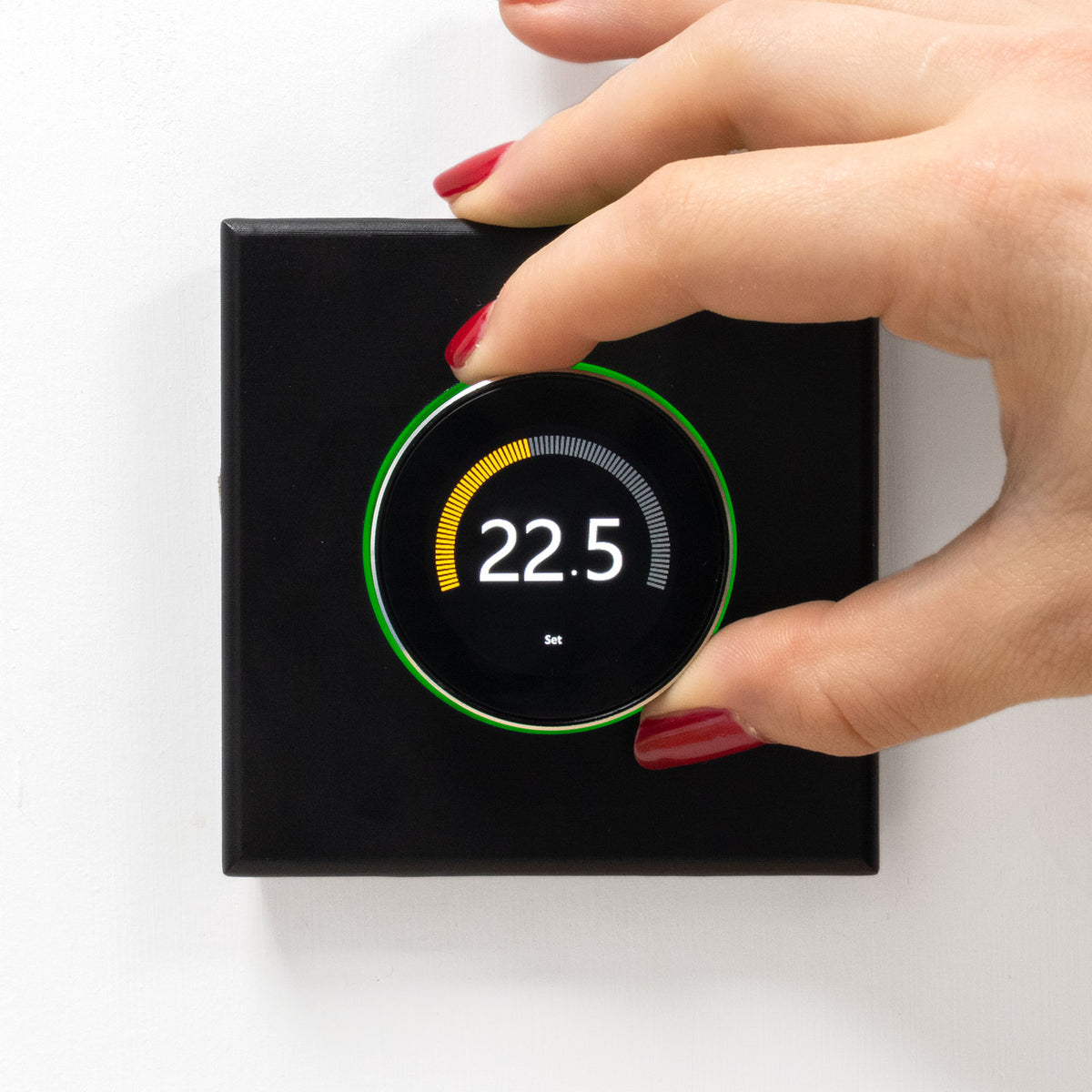 Adept Smart Dial WiFi Thermostat - Black - Hand Dial Temperature Control