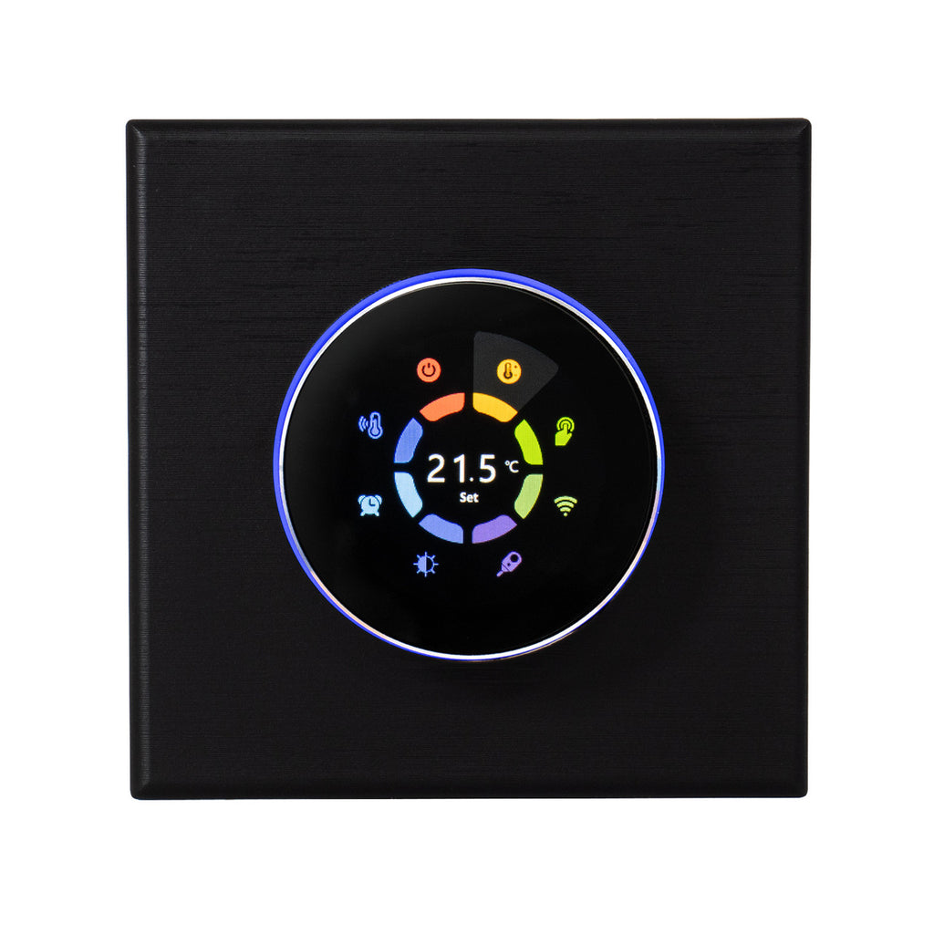 Adept Smart Dial WiFi Thermostat - Black - Face On Menu Options