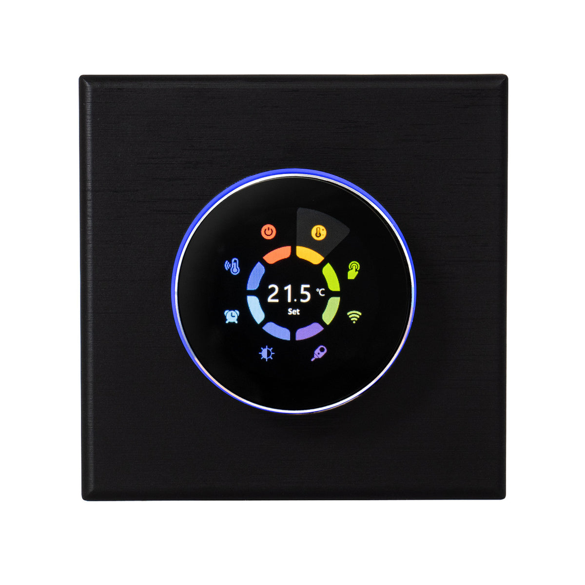 Adept Smart Dial WiFi Thermostat - Black - Face On Menu Options