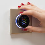 Adept Smart Dial WiFi Thermostat - Gold - Hand Dial Menu Options
