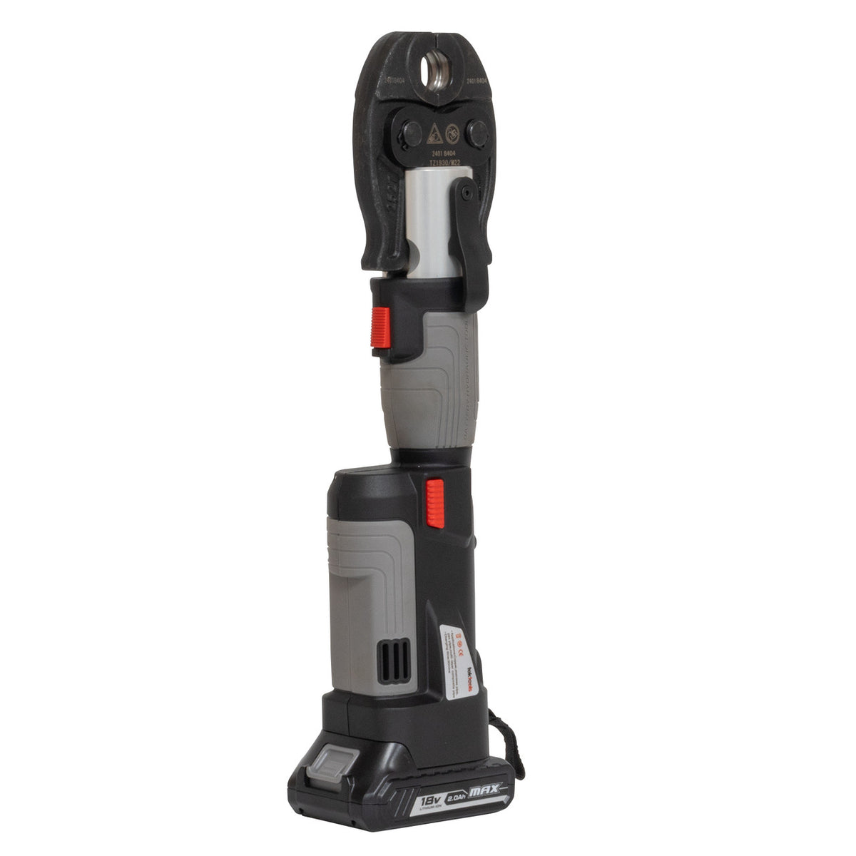 TekTools TZ1930 Cordless Press Tool - (With Charger & 2 Batteries) - Tool With Jaw Attached