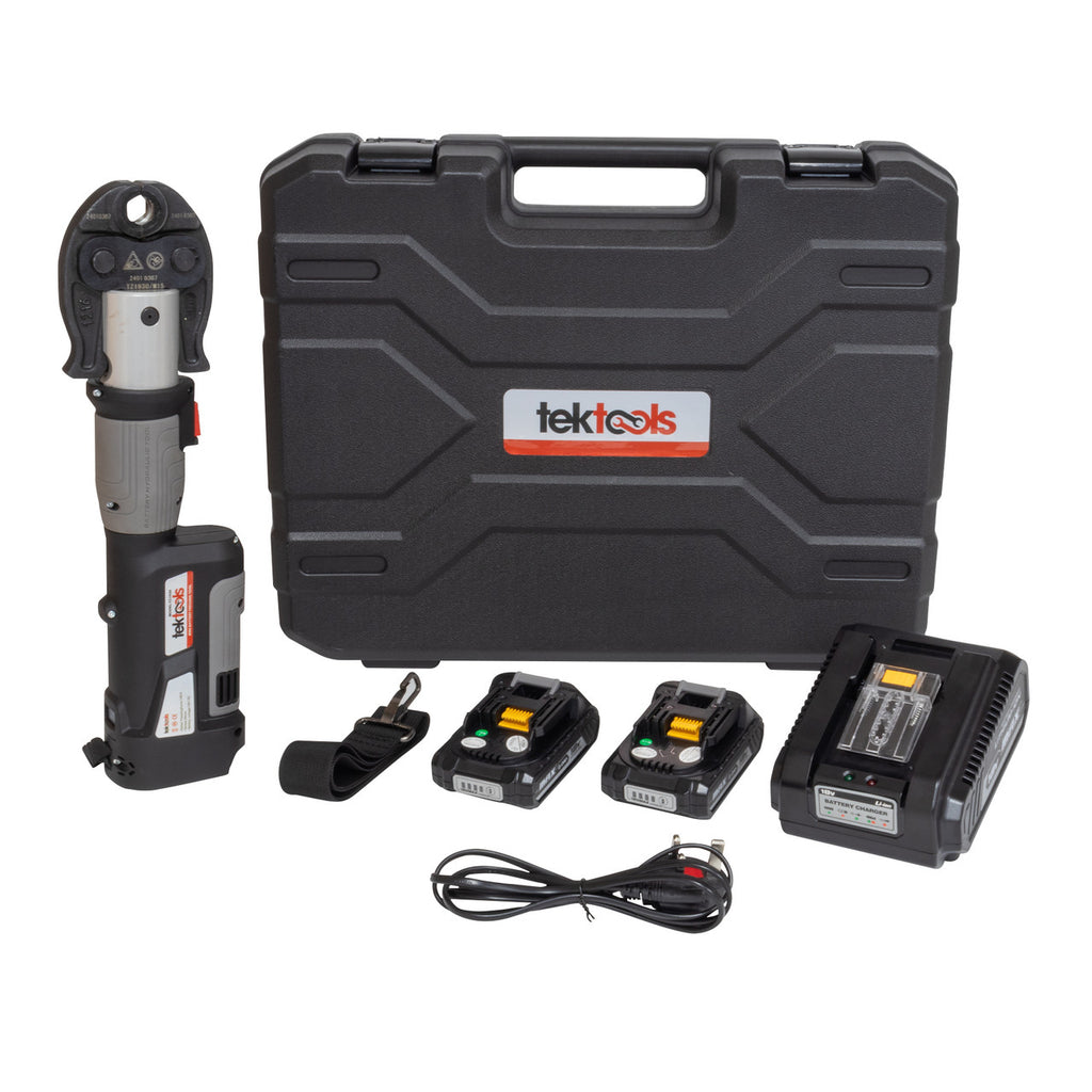 TekTools TZ1930 Cordless Press Tool - (With Charger & 2 Batteries) - Full Kit