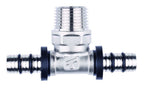 16x16x1/2" Brass Press Tee with 1/2" Male Adaptor