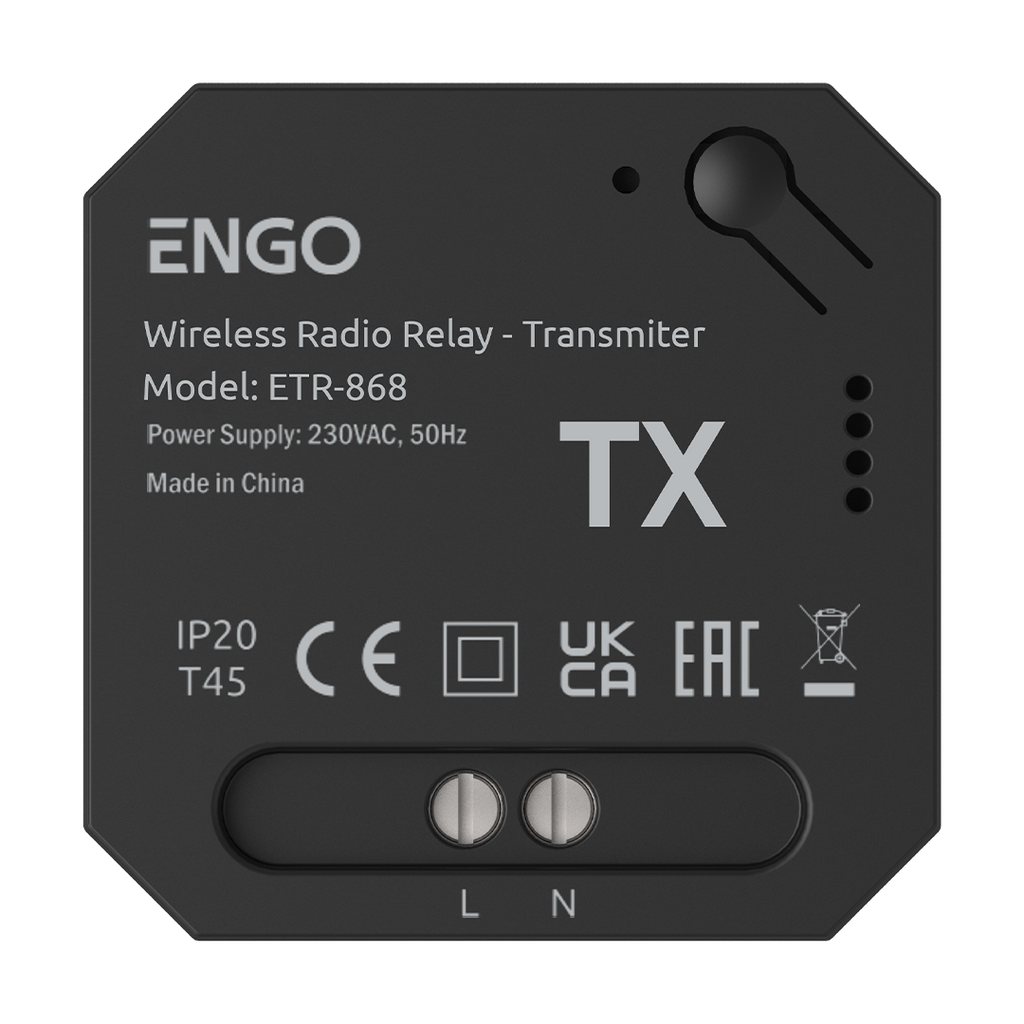 ENGO ETR-868 wireless relay transmitter (TX) front view