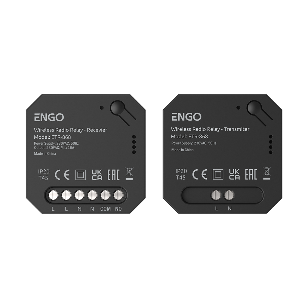 ENGO ETR-868 wireless relay transmitter and receiver kit