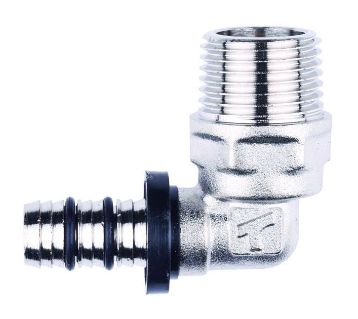 20mm x 1/2" MLCP Elbow Brass Press Fitting with 1/2" Male Adaptor
