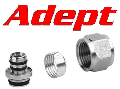 Nickel 17x2mm 3/4" Pipe Connector