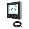 Black Programmable Digital Thermostat - 230V - Electric UFH