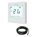 White Programmable Digital Thermostat - 230V - Electric UFH