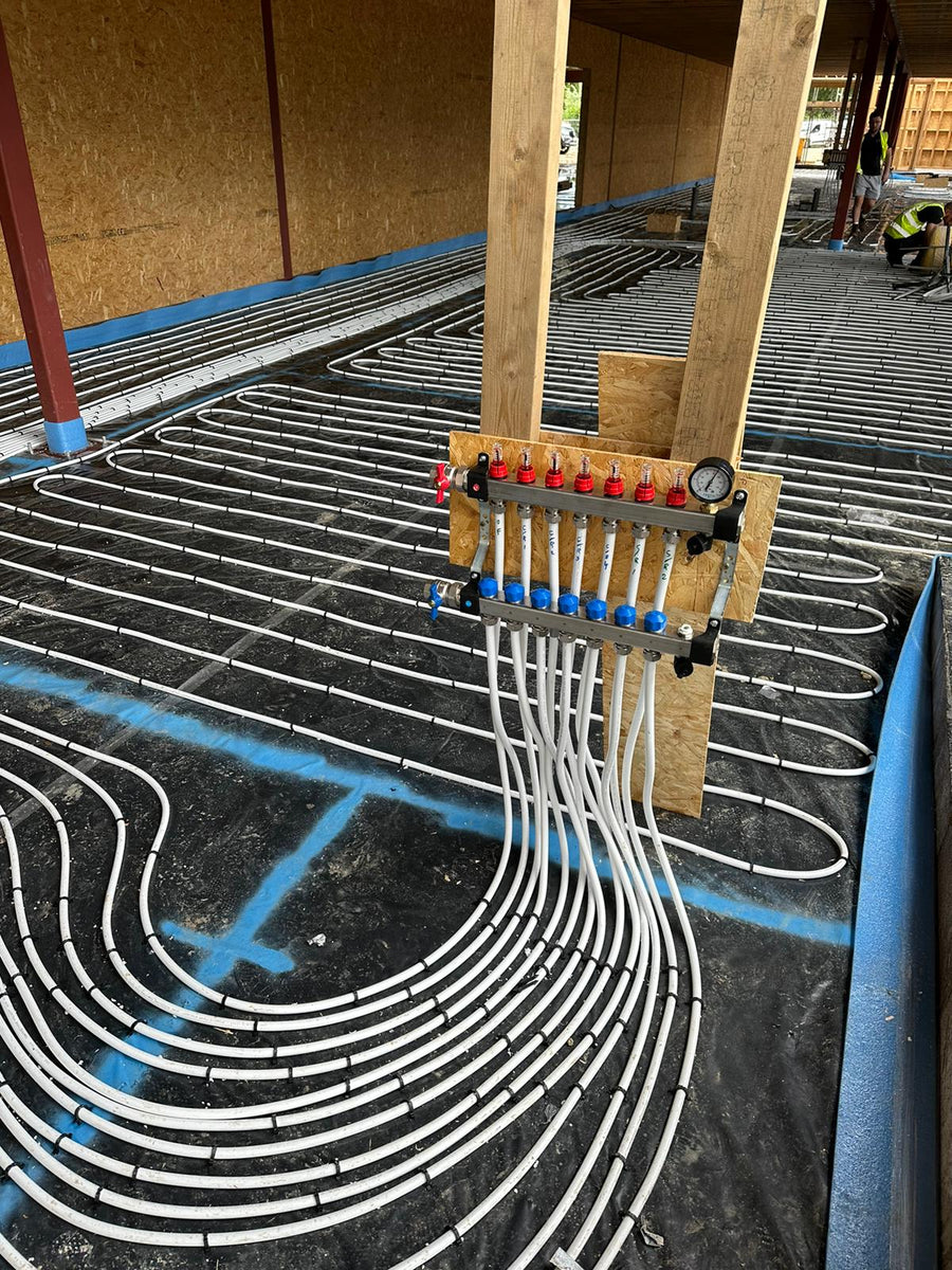 Manifold and pipework at the Sandy Lodge project