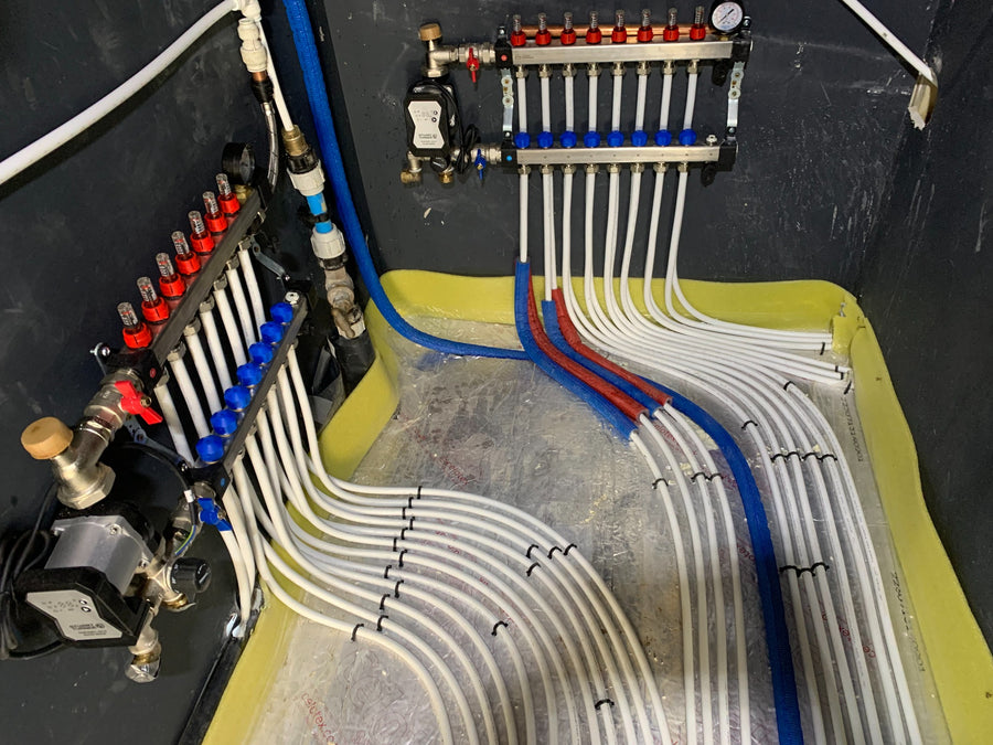 Completed underfloor heating pipework by Lukasz Przewozniak