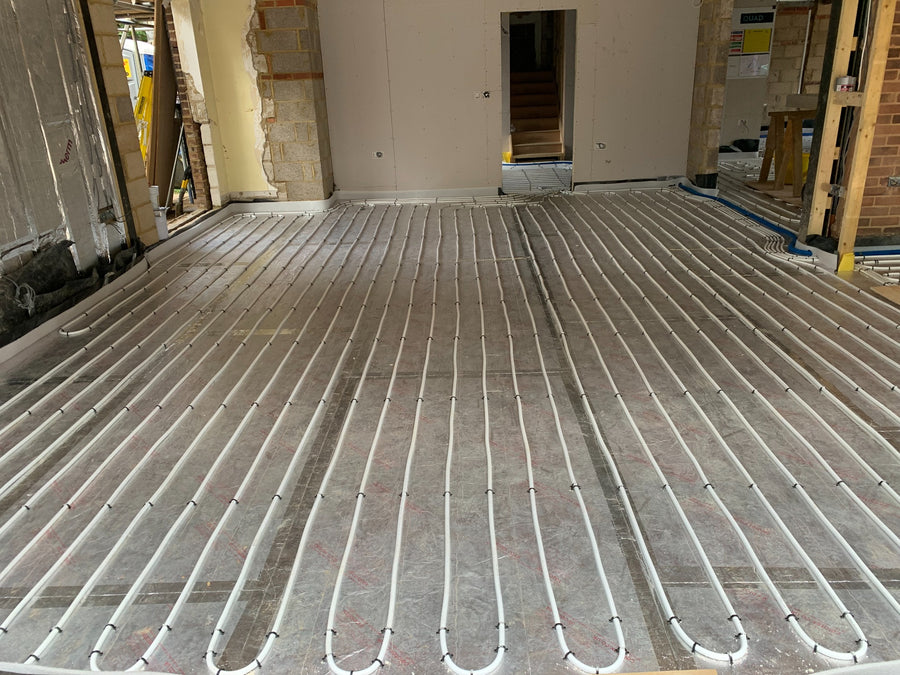 Underfloor heating pipe layout by Lukasz Przewozniak
