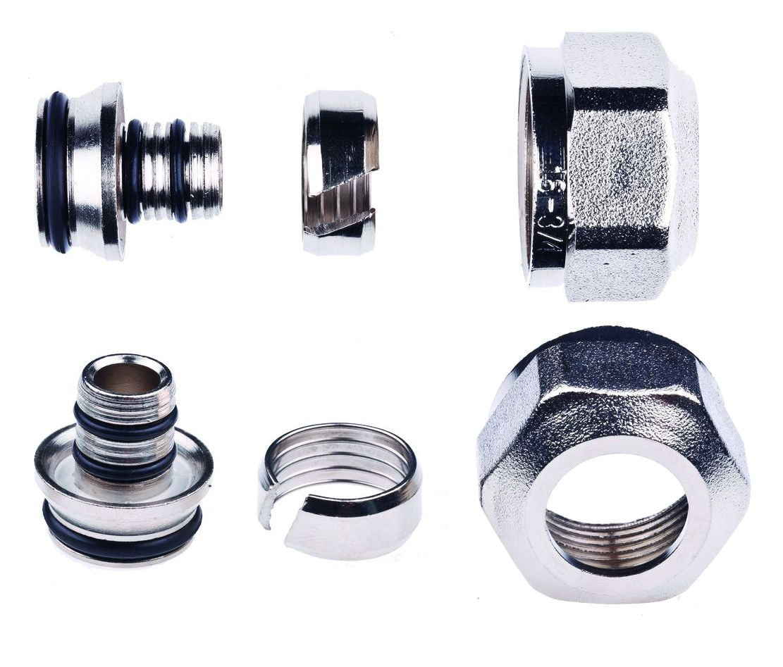 Nickel 20x2mm 3/4" Pipe Connectors
