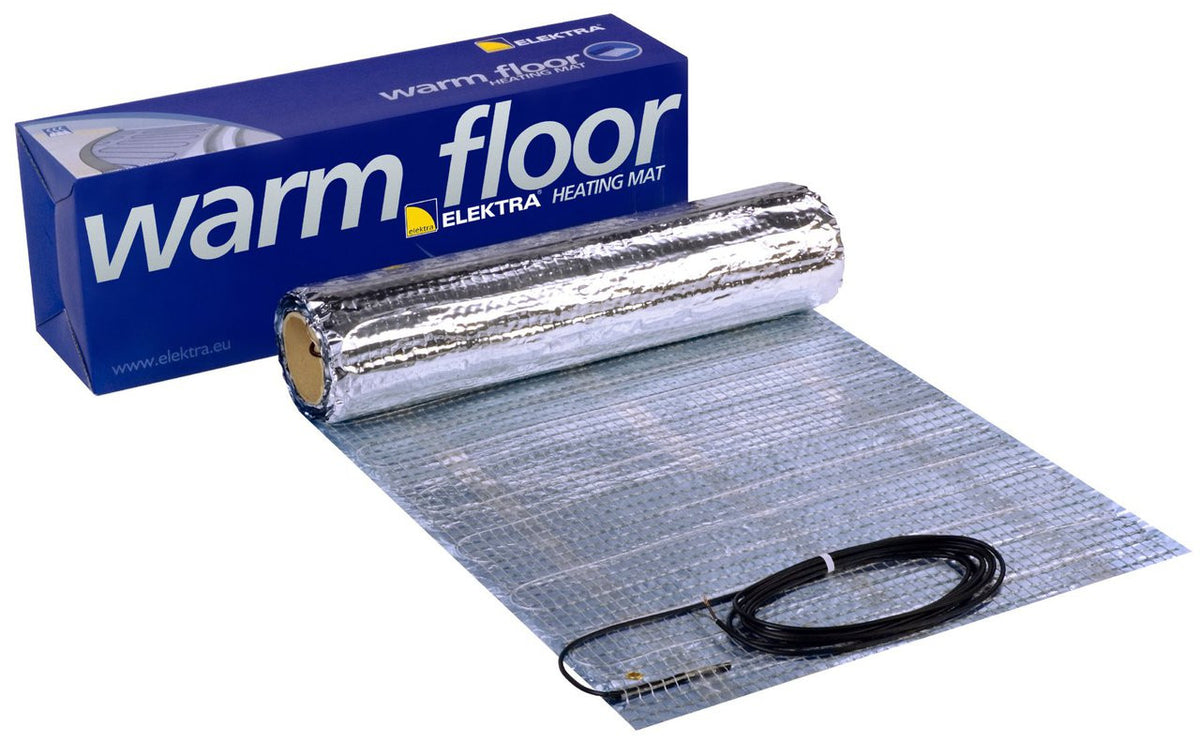 Elektra 140W per square metre foil underfloor heating mat and packaging